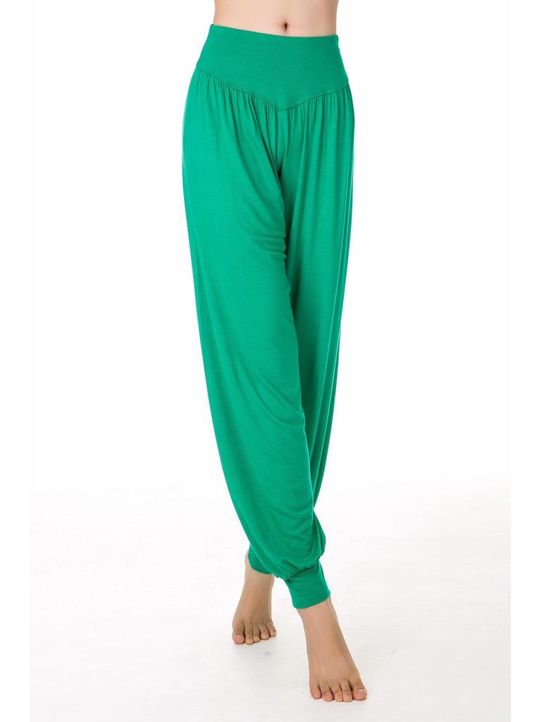 Modal Yoga Pants for Women: Loose Fit, Breathable Exercise Trousers for Dance and Fitness Activities.