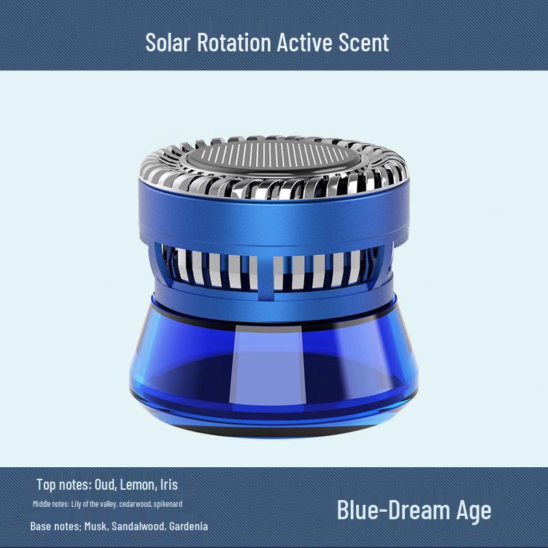 Solar Rotating Car Aromatherapy Perfume Ornament - High-End Car Interior Decoration Accessory.