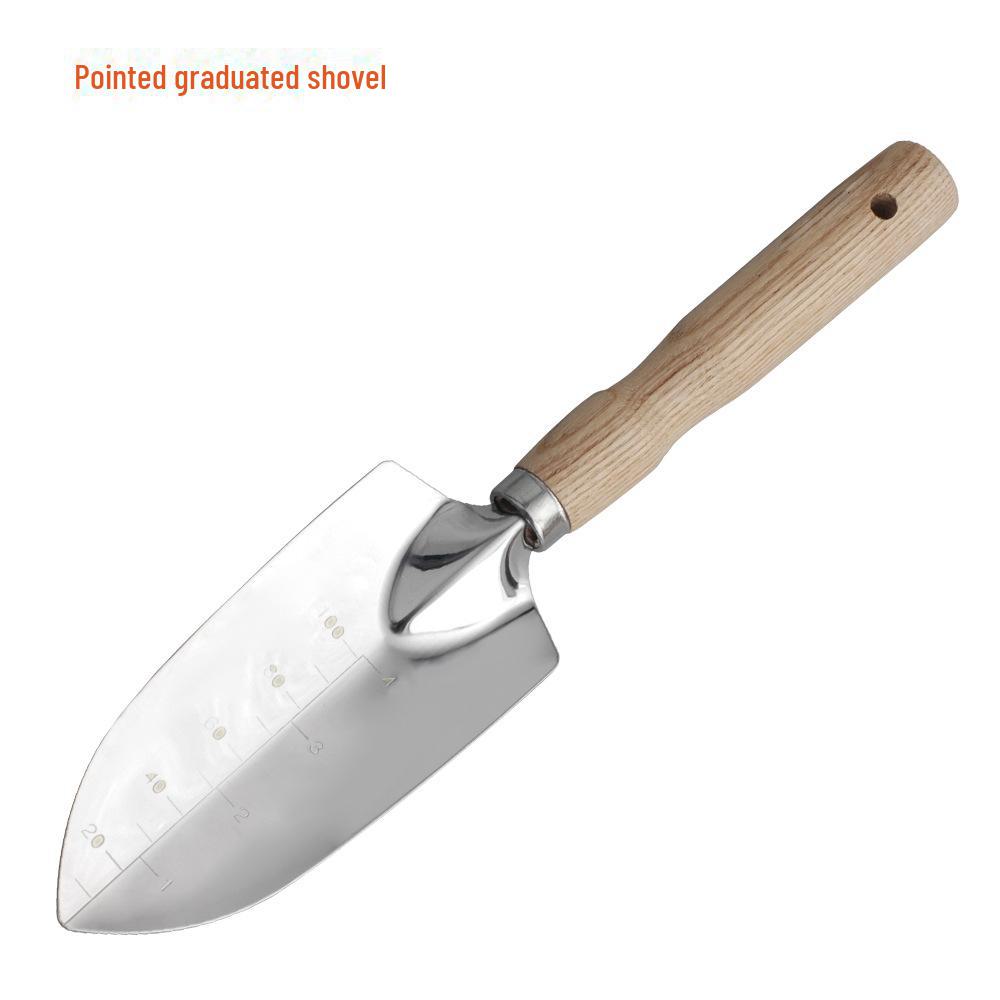 В наличии: Садовая лопата из нержавеющей стали для посадки и использования на открытом воздухе, идеально подходит для цветной капусты и других овощей.