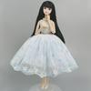 White Blue Floral Ballet Dress For Barbie Doll Outfits 1/6 Dolls Accessories Cute Dancing Costume 3-layer Skirt Clothes Toy