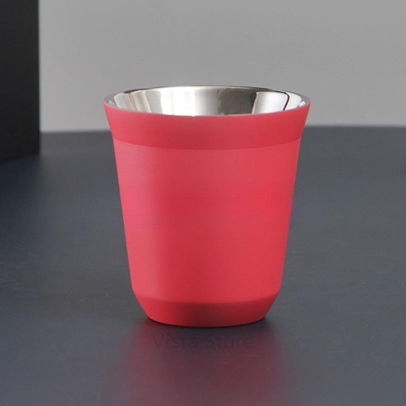 Stainless Steel Espresso Cups Double Wall Insulated Cups Demitasse Cups Coffee Cup For Drinking Coffee, Gift for Him Thermo Cup