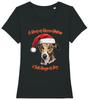 Womens GREYHOUND Christmas T-Shirt Mens Womens Tees Top Santa Hat Dog Woof Wishes Ladies Tee Dogs