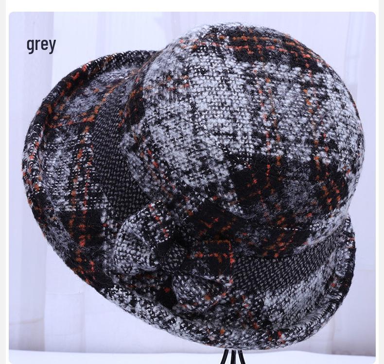 Осенне-зимняя женская шляпа-рыбачка для всех возрастов - Теплая федора в стиле шляпы-котелка