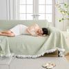 Summer Sofa Towel Simple Solid Color Full Covered Sofa Cover Cloth Lace Cool Feeling Sofa Cover Non-Slip