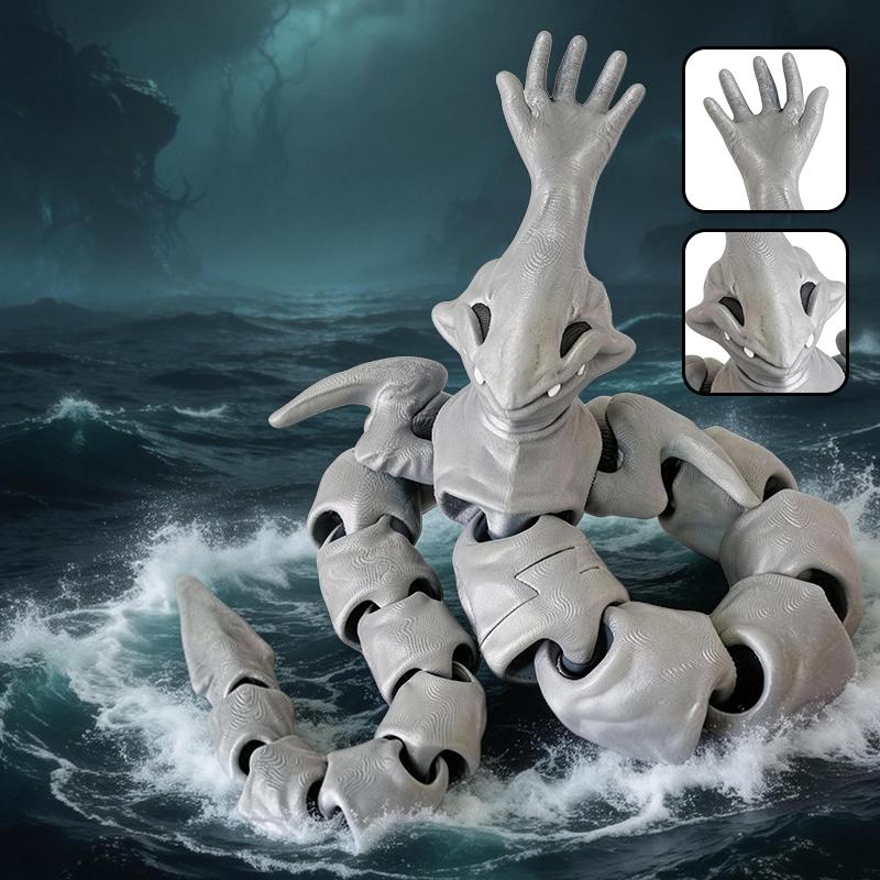 3D-печатная шарнирная модель глубоководного монстра из Subnautic-a, гибкий Блуп, морское существо, коллекционная рождественская игрушка для взрослых