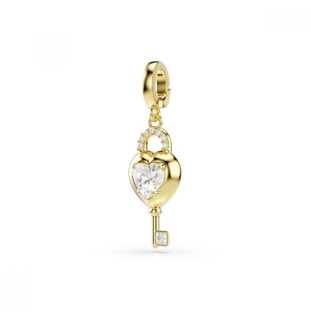 Swarovski Идиллия Шарм Золотой Тон Сердце С Ключом Шарм
