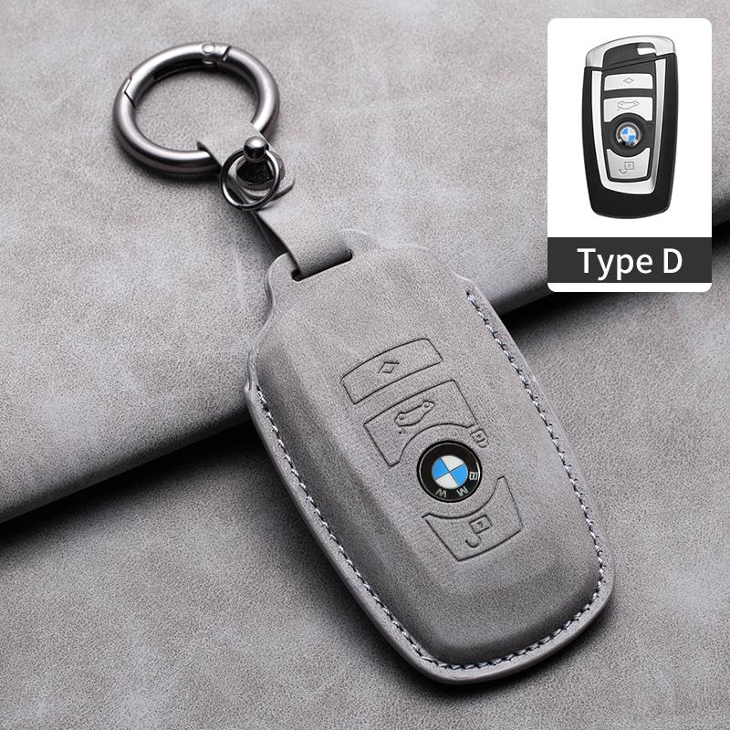 JYPK6 Sheepskin Leather Car Key Case Cover Accessories For BMW 1 2 3 4 5 6 7 Series X1 X3 X4 X5 X6 F36 F25 F26 F30 F34 F10 F07 F20 Z10
