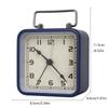 1PC Metal Square Small Alarm Clock Desktop Silent Clock Student Bed Sleep Luminous Quartz Table Clock.