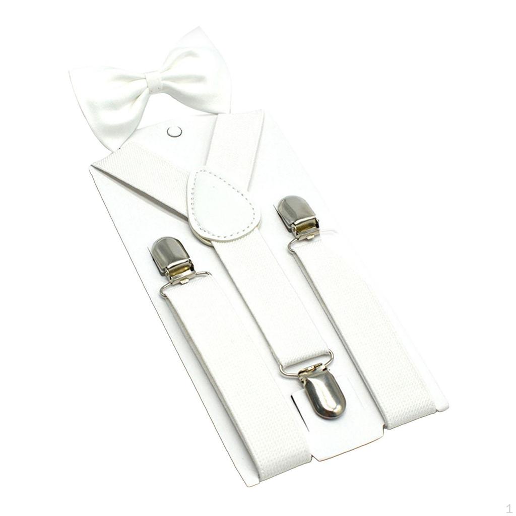 Детские подтяжки для галстука-бабочки с 3 зажимами на спине, регулируемая поддержка для джинсов для вечеринок и торжественных мероприятий
