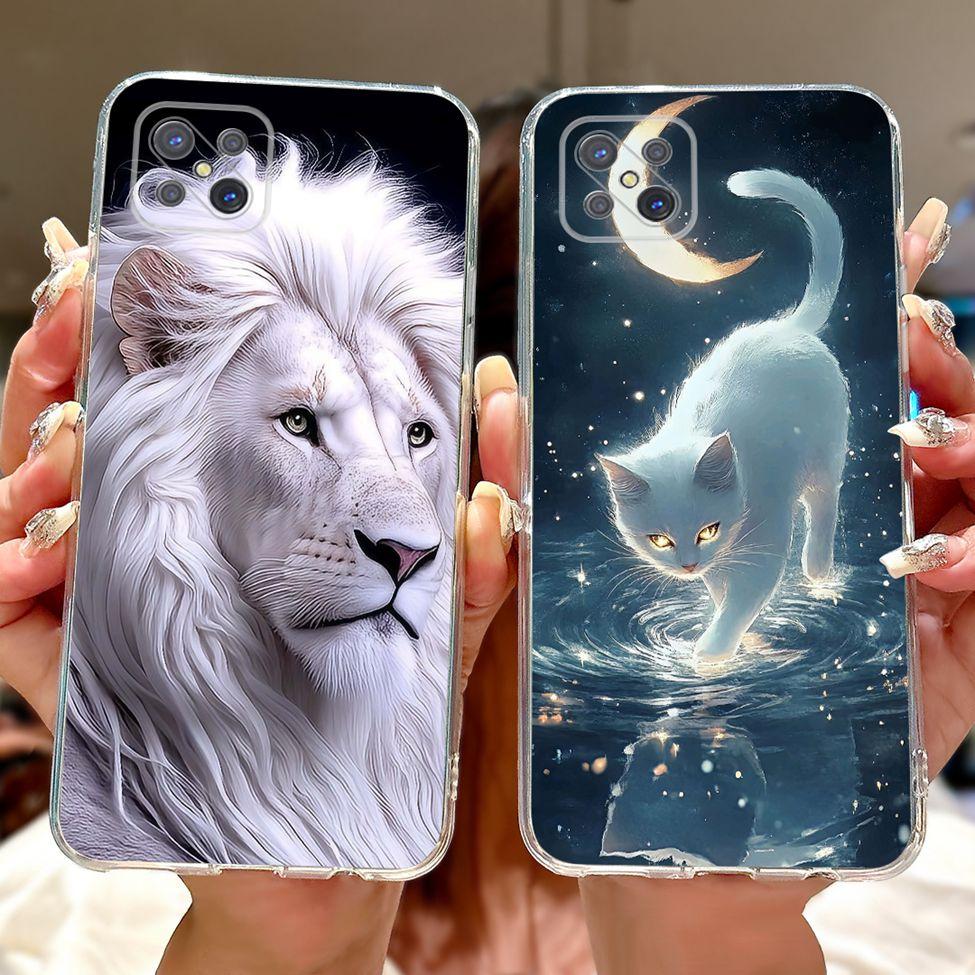 Прозрачный чехол-крышка для Oppo Reno 4Z 5G CPH2065 Милый Кот Модные Цветы Расписанный Мягкий Задний Чехол Для Телефона Oppo Reno4 Z 5G