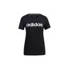 Neo Logo Print Sports Round Neck Retro T-Shirt Women Tops Black GP7138