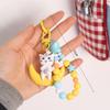 Soft Furry Simulated Cat Doll White Gray Stuffed Cat Keychain Kitten Plush Toy  Pet Toys