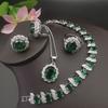 Jewelry Set: Versatile European and American Crystal Zircon Necklace, Earrings, Rings, Bracelets, Jewelry