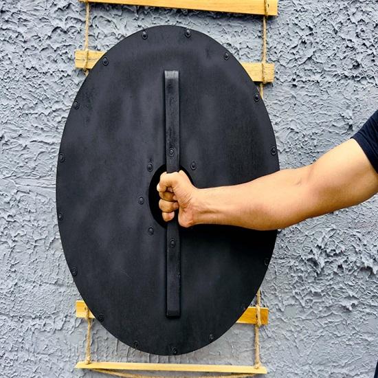 60,96 см Подлинный щит викингов Уробороса, потертый в бою, Фенрир Серый, потертый в бою, щит викингов, король, тонковолосый, потертый в бою, щит викингов