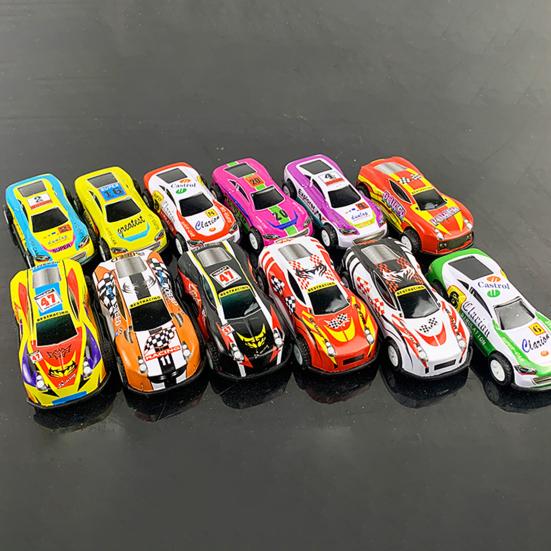 2 шт. Изысканные инерционные интерактивные разноцветные детские мини-игрушки для машинок с оттягивающимся механизмом, гоночные машинки для вечеринок