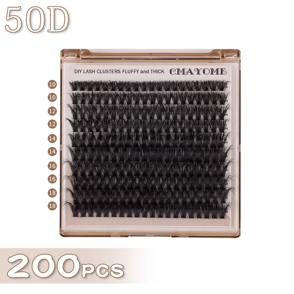 Dense D-Song Single-Cluster False Eyelashes 10-18Mm Daily Natural Curling Diy Segmented Grafting