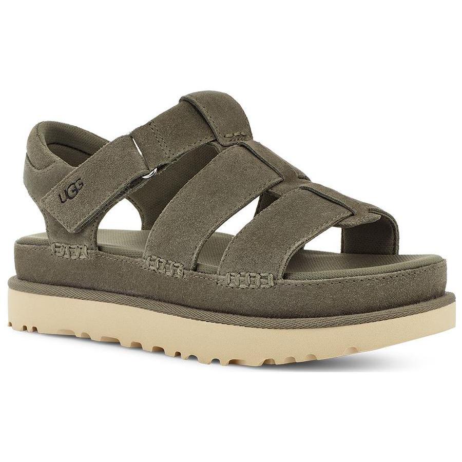 UGG Модная сандалия из спилка коровьей кожи Женская Мох Зеленый 1137890-MSG