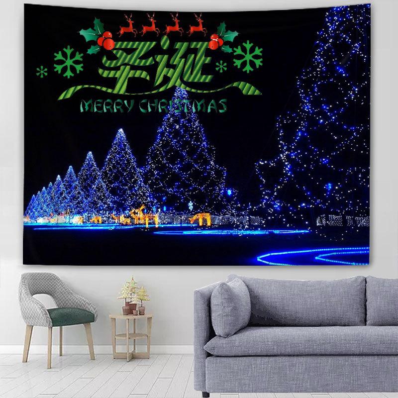 Рождественский фон, ткань, подвесная ткань, прикроватный гобелен для девочек, настенная ткань для общежития, подвесная картина