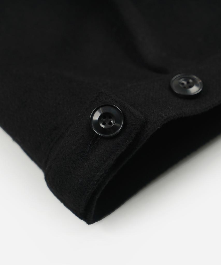 FRIZMWORKS Solid Wool Trucker Jacket _ Black