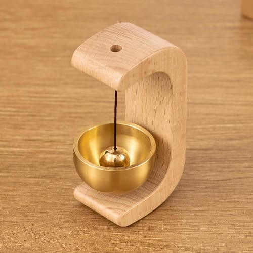 Mini Orin (Buddhist Bell), a Stylish and Portable Brass Bell Perfect for Pet Memorials, Modern Buddhist Altars, and Other Buddhist Accessories. Featur