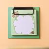 1pcs Cartoon Board Clip Sticky Note Book Student Ins Girl Memo Sticky Note Study Office Non-sticky Message Paper