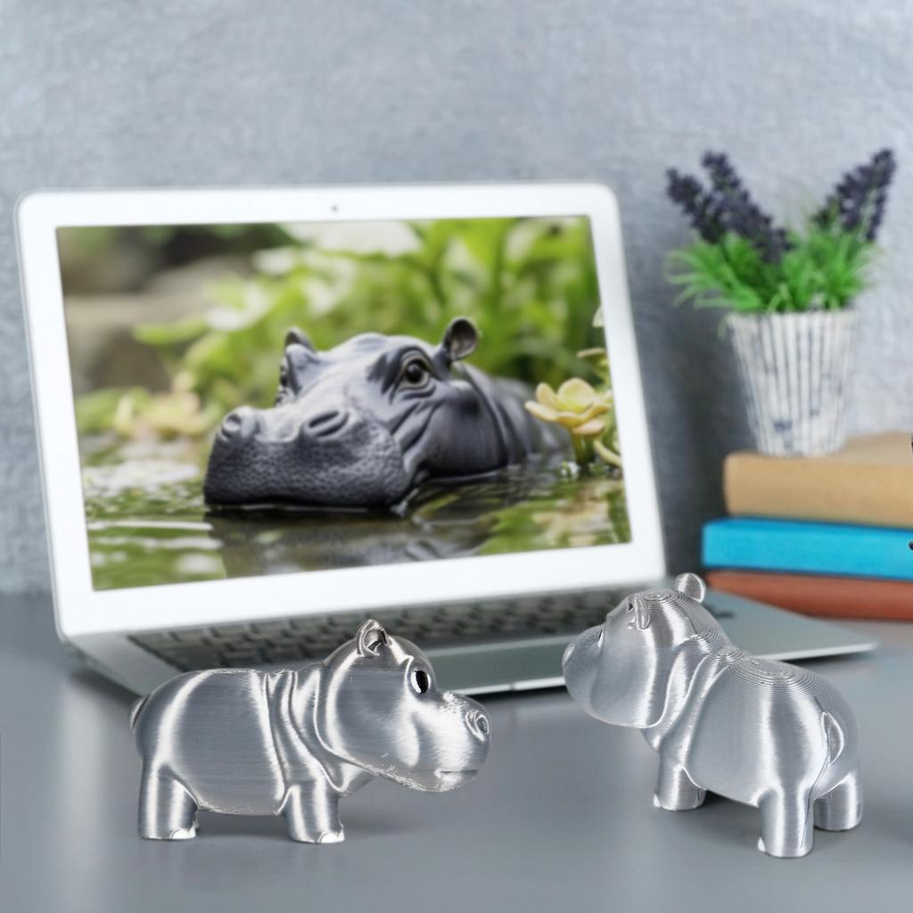 3D-печатные игрушки-бегемоты, украшения в виде бегемотов, 3D-печатные украшения в виде бегемотов, снятие стресса, подвижный бегемот