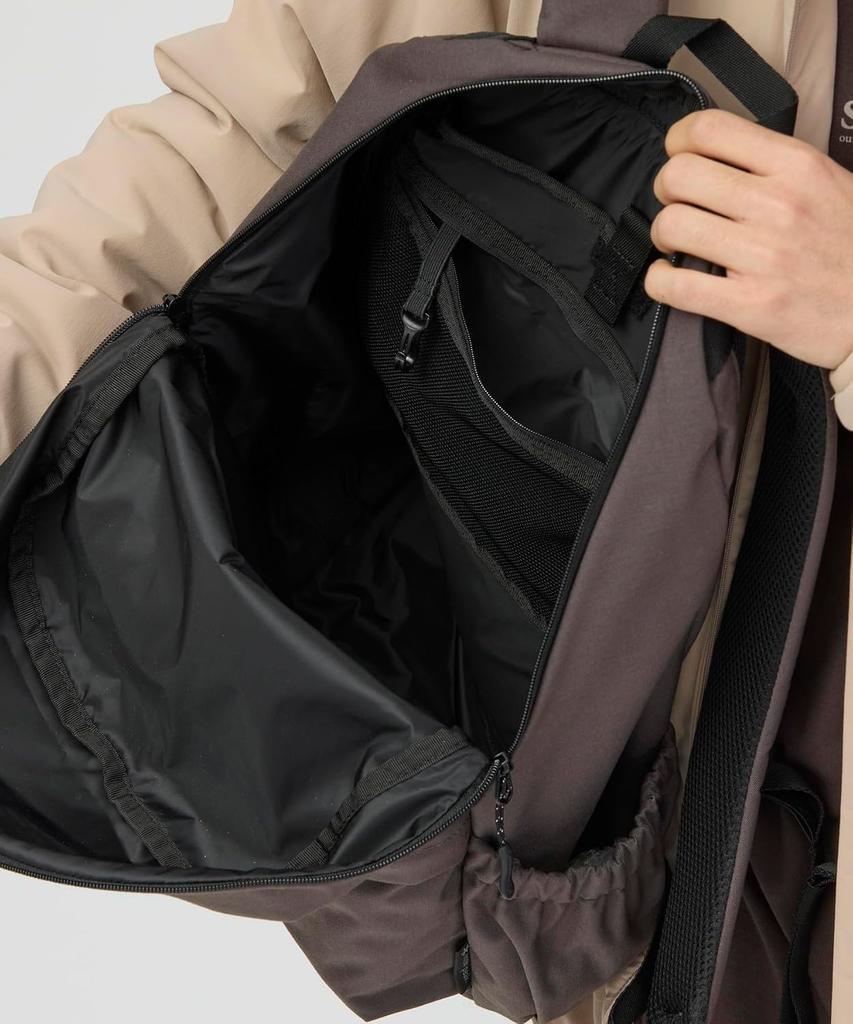 Everyday Use Backpack High Storage Dark 29L [Snow Peak] - Lightweight, Capacity, Water-Repellent, Brown,