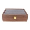 10 Grid Wooden Watch Box Transparent Cover Watch Jewelry Storage Organizer Container Box