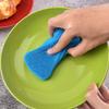 Double Sided Reusable Silicone Dishwashing Brush Flexible Soft Scrubber for Pots Pans Vegetables Fruit Cleaning Tool Sponge