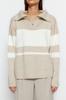 Women's Fashionable Stylish Sweater Stone Wide Fit Basic Zippered Knitwear Sweater