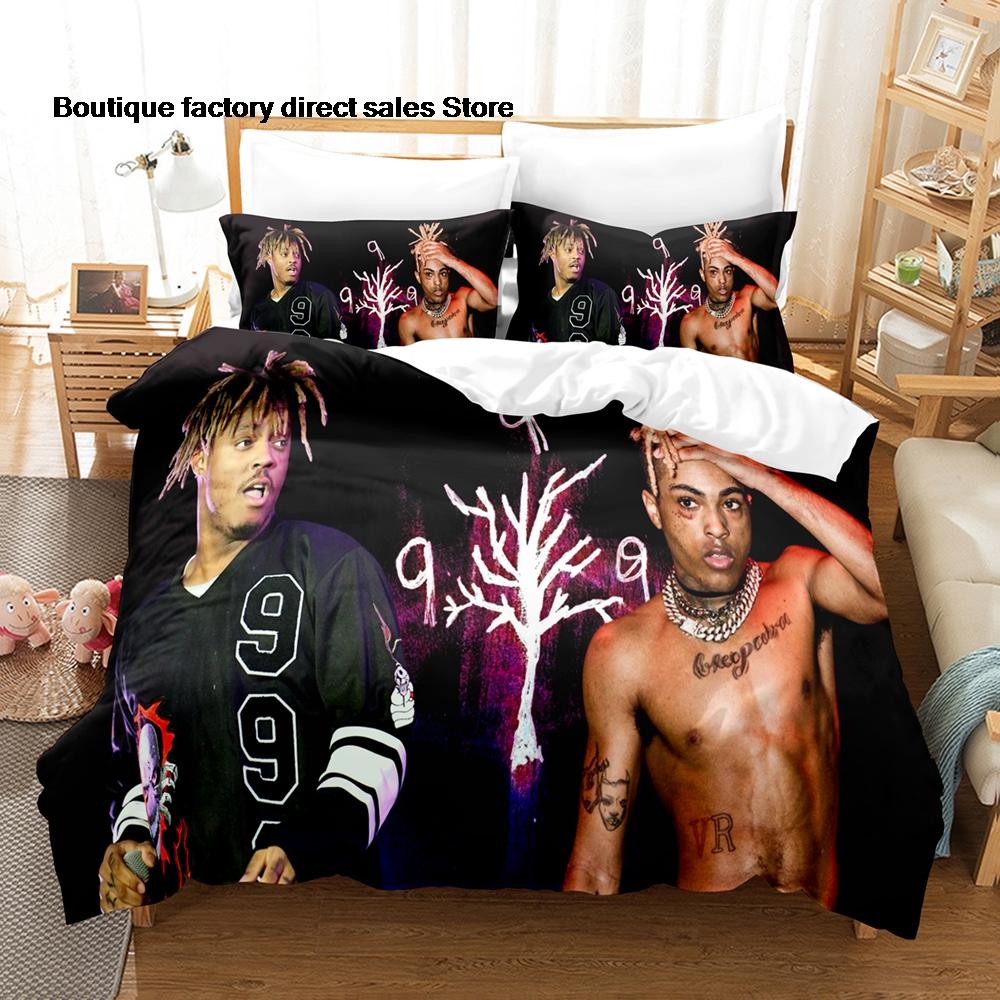 Sizes for Fans Bedroom Twin Full Queen King Size XXXTentacionBedding Set 3PCS Rapper Collage Print Duvet Cover All