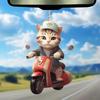 Acrylic 2D Cat Car Hanging Decoration Home Office Backpack Auto Rearview Mirror Cartoon Kitten Animal Hanging Ornament Pendant