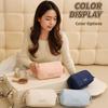 Wide-open Women Cosmetic Bag Puffy Padded Handheld Makeup Organizer Multifunction Large Capacity Toiletry Storage Bag Outdoor