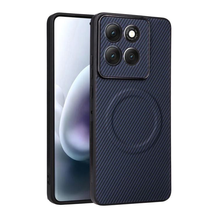 Precise-Cutout Carbon-Fiber-Texture Vegan-Leather Phone Case For Motorola Edge 50 Fusion 5G, PU TPU Anti-Scratch Lightweight Protective Cover