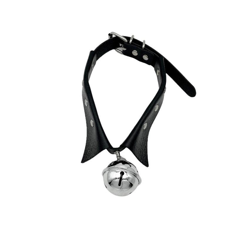 Hottie Sweet Cool Fake Collar Bells Punk Женское кожаное ожерелье Ожерелье Кольцо на шею Лето Прилив Французская кожа Готика