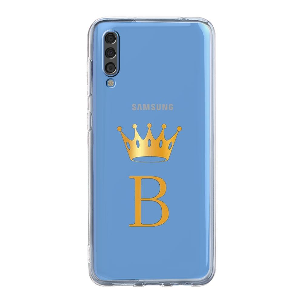 Чехол для Samsung A54 A52 A50 A70 A10 A30 A40 A20S A20E A02S A12 A14 A22 A24 A42 A34 A32 5G A04s, чехол с короной и буквами от A до b Art