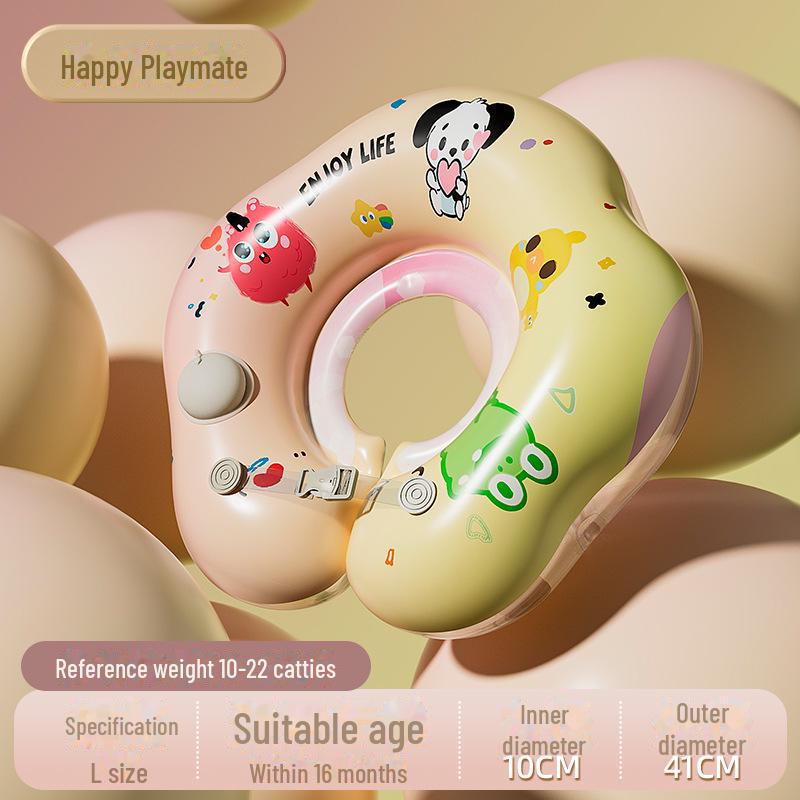 Прочный детский надувной плавательный круг толкающего типа