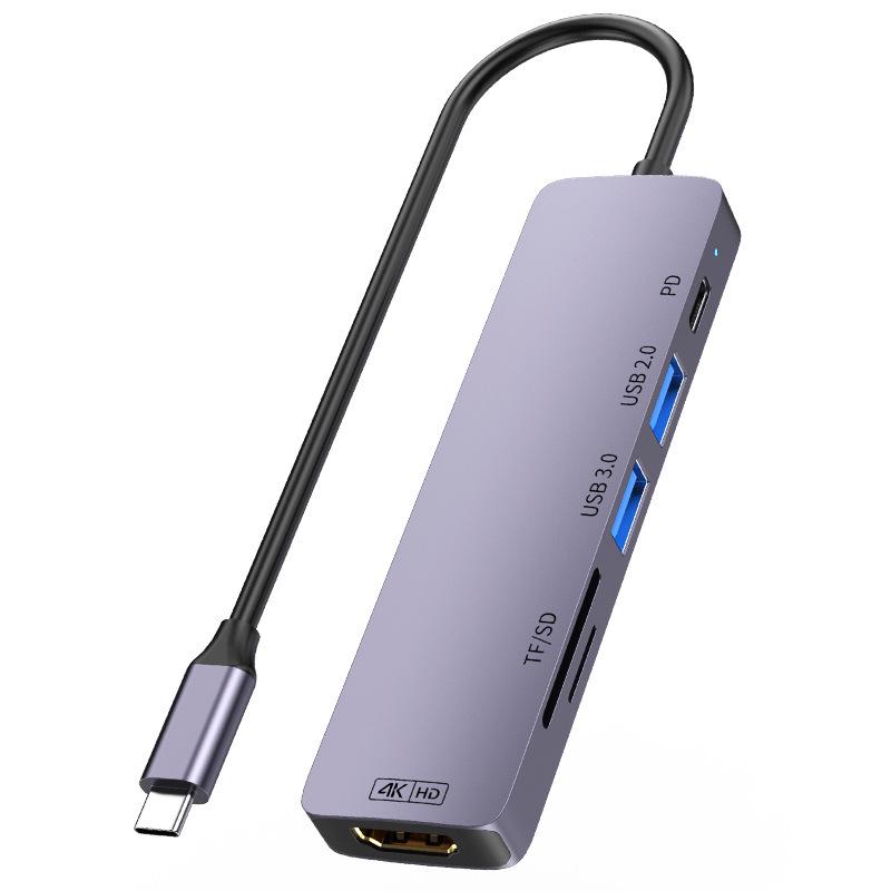 USB-C хаб для ноутбука: Зарядка 100 Вт, USB 3.0, Трансляция на 4K-экран, Док-станция с расширением SD/TF