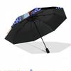 Saint Seiya Print Automatic Open Close Umbrella, Portable Foldable Umbrella, for Outdoor Commute Camping Trip, Ideal Birthday Gift
