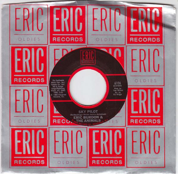7-дюймовая пластинка ERIC BURDON & THE ANIMALS - Sky Pilot / Don't Bring Me Down 6106 Eric Records 1986 US Rock Б/у
