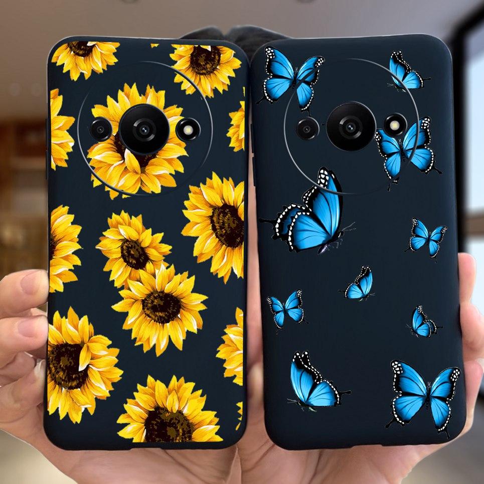 Для чехла Xiaomi Redmi A3 Женская мода Девочковый Цветок Бабочка Бампер Для Xiaomi Mi A3 Mia3 RedmiA3 Чехол Мягкий Силикон
