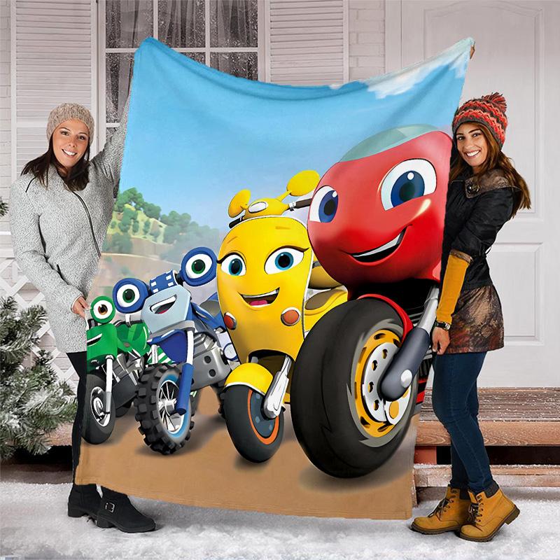 Ricky Zoom printed throw blanket—lightweight,soft,warm;versatile blanket for all seasons—perfect as &air-conditioning throw,nap blanket