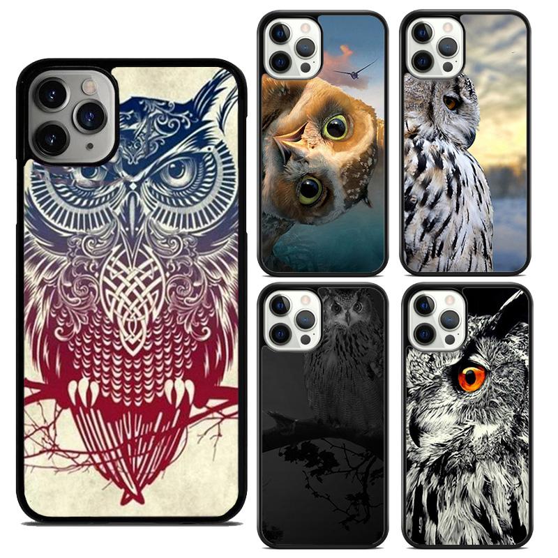 Owl Animal Pattern Phone Case For iPhone 17 Air 13 12 14 15 16 Cover For Apple Pro Max 6S Plus Coque