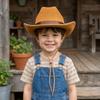 Solid Color Kids Cowboy Hat Felt Jazz Hat Casual Top Hat  Cowgirl Party Decorations