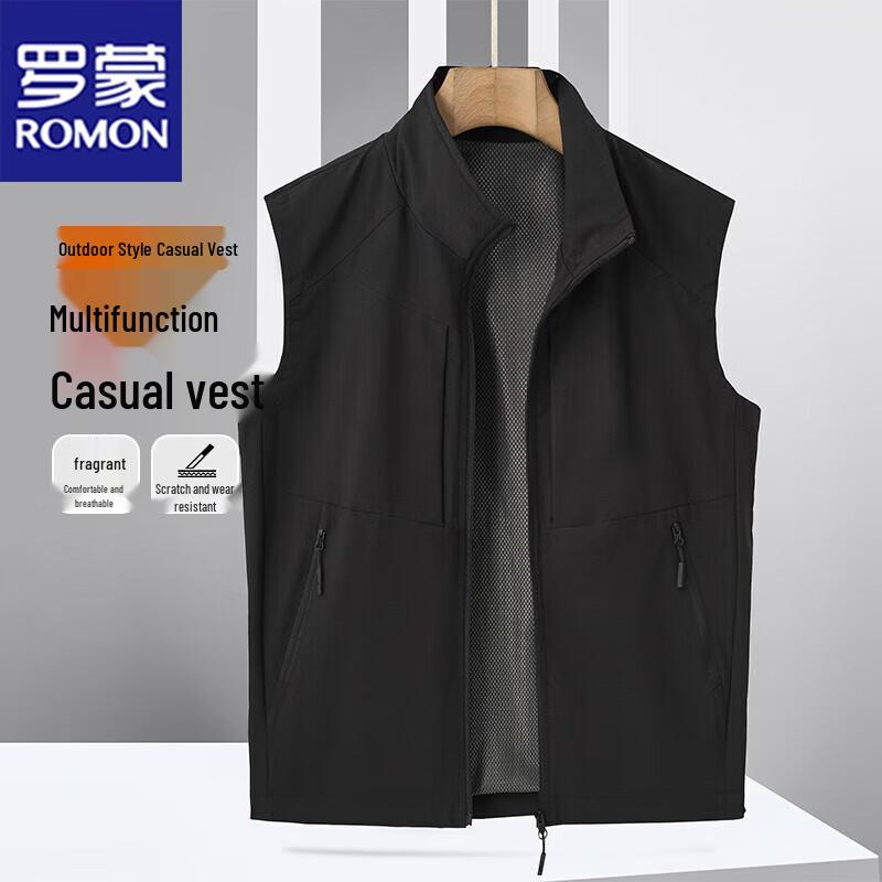 ROMON Мужской повседневный безрукавный жилет со стойкой