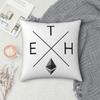 Логотип Ethereum ETH Монета Крипто Биткоин Квадратная Наволочка Чехол для Подушки Наволочка Чехол для Декоративной Подушки для Дома Спальни Автомобиля