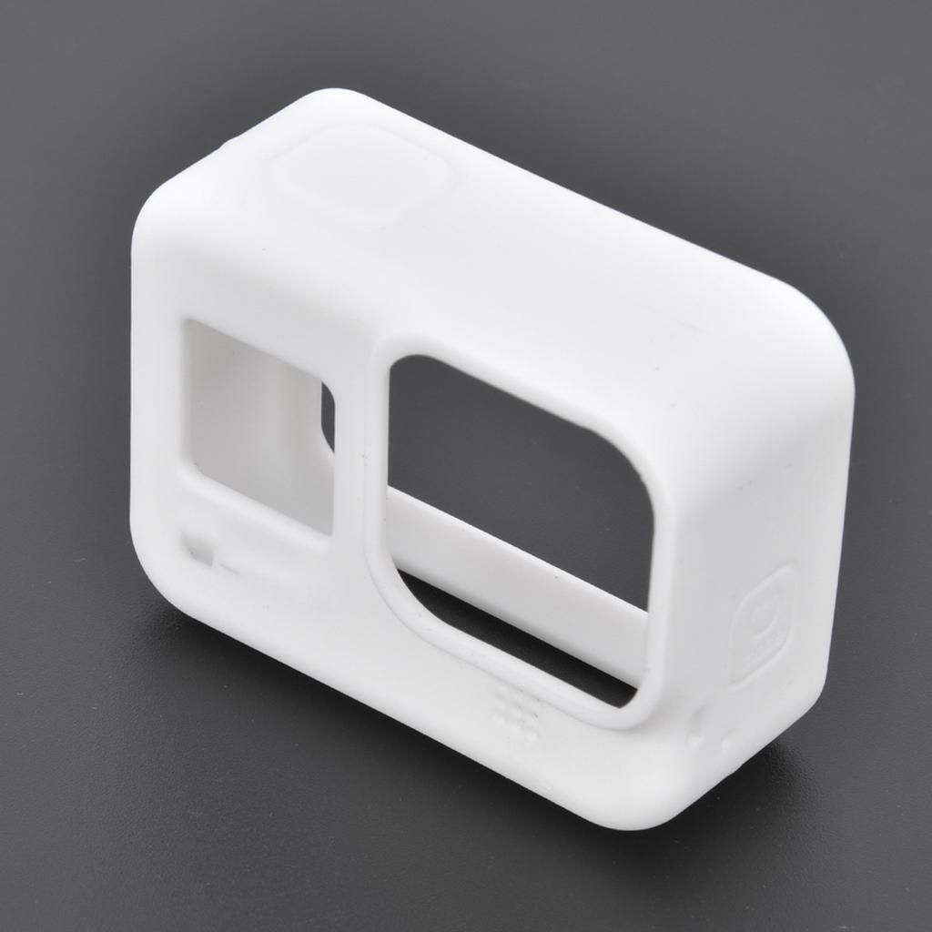 Silicone Anti Fall Protective Cover Case Accessory for 8 Action Camera(white )