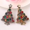 New Christmas Tree Brooches For Women Vintage Multi-Colored Christmas Tree Rhinestone Brooch Pin Wedding Party Jewelry