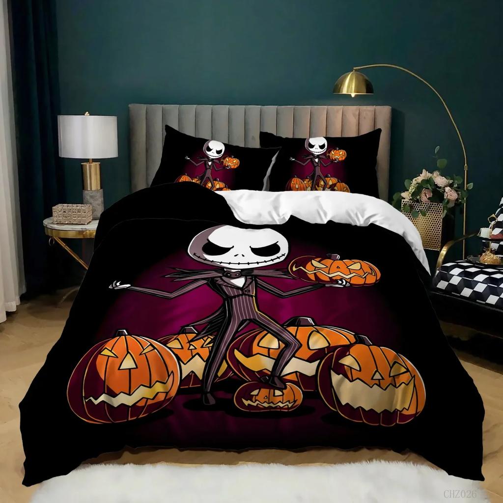 Halloween Duvet Cover Queen King Cartoon Pumpkin Comforter Cover Lantern Bedding Set Microfiberghost Quilt Cover For Boys Girls