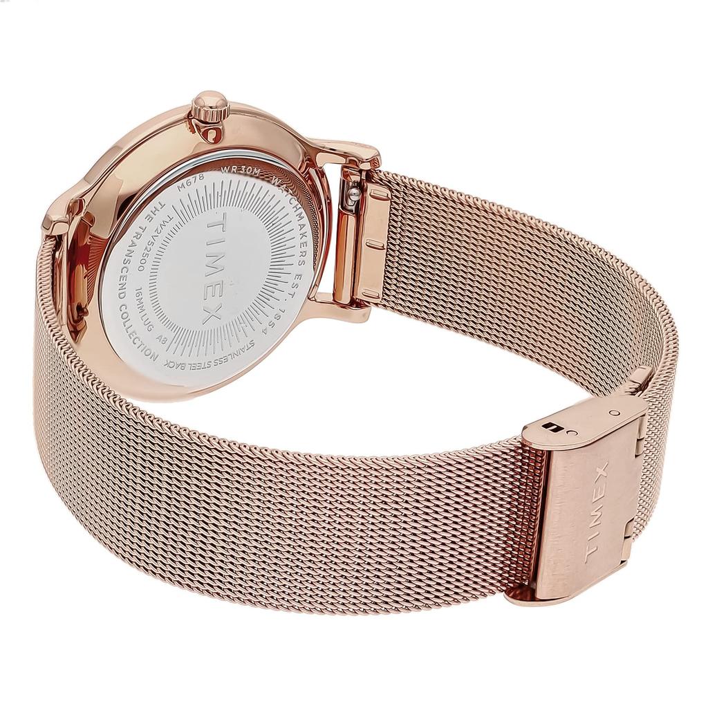 [TIMEX] Watch Timex TRANSCEND Rose Gold Dial Brass Mineral Glass Quartz Japanese Movement 34MM America Watch TW2V52500